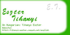 eszter tihanyi business card